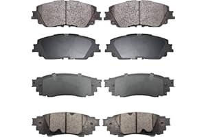 EXPPOWER Replacement for Front and Rear Ceramic Disc Brake Pad Set 18-22 Toyota Camry Hybrid/XLE/XSE 19-22 Rav4 Lexus ES350 ES250 UX200 UX250h（D1879+D2076）