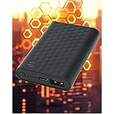Wulcea 6000mAh Portable Power Bank - 5V/2A USB Charger for Heated Clothing, Jackets, Vests, Scarves, Hats & Blankets - Rechargeable Battery Pack for Camping, Outdoor Gear & Winter Accessories