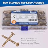 AMLOOPH Wood Screws Assortment 390pcs Mixed Self Tapping Countersunk Zinc Plated view 3