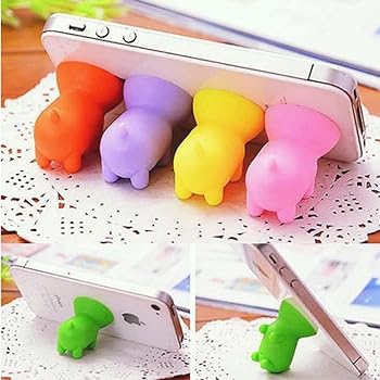 Turtle Shaped Silicone Suction Cup Stand for Cell Phones & Tablet PCs (Pink)