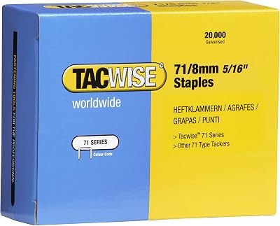 Tacwise 0368 Type 71 8 mm Galvanised Upholstery Staples Pack