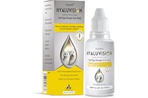 Bupets Hyaluvision Gel Eye Drops for Pets – 0.40% Hyaluronan, Relieves Dry Eyes & Infection, Soothes Allergy & Pink Eye, Lubricant, Hydration & Tear Stain Remover, 0.68 fl oz