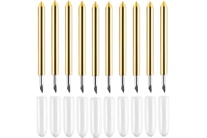 Eyryfui 10Pcs Fine Point Blades for Cricut Maker 3/Maker/Explore 3/Explore Air 2/Air/One/Venture, Cutting Blades for Slicing, Glitter Vinyl, Cardstock, Faux, Adhesive Foil, Vellum (White 10pcs)