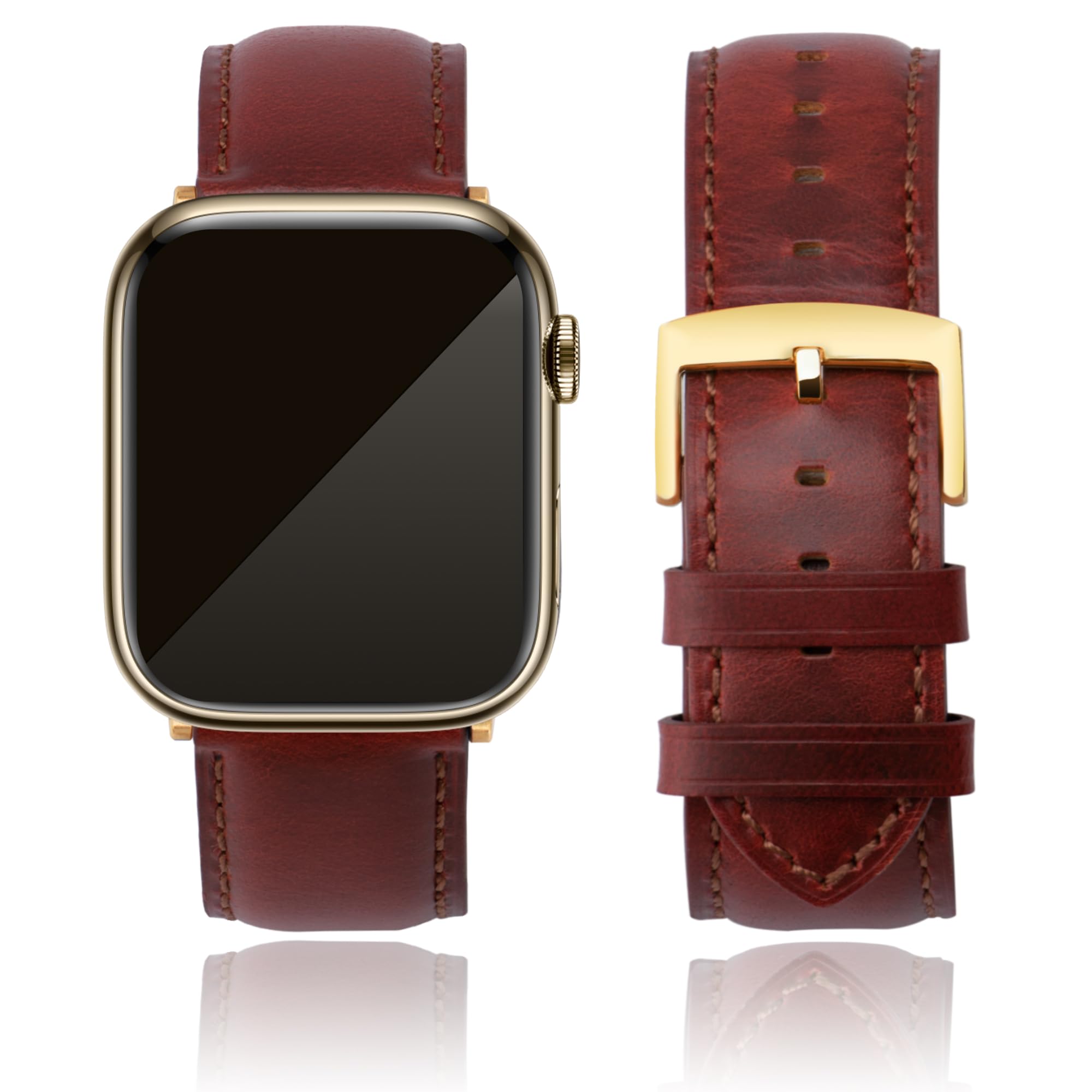 CORROPELLE Leather Watch Bands Compatible with Apple Watch 42mm 41mm 40mm 38mm for Men Women, Top Grain Genuine Leather Straps Replacement Band for iWatch Series 11 10 9 8 7 6 5 4 3 2 1 SE3 SE2 SE