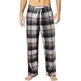 U2SKIIN Mens Fleece Pajama Pants, Warm Plaid Lounge Pj Bottoms for Men with Pockets Soft