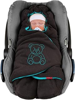 ByBoom Baby Winter-Einschlagdecke&#34;Das Original mit dem Bären&#34;, Universal für Babyschale, Autositz, z.B. für Maxi-Cosi, Römer, für Kinderwagen, Buggy oder Babybett