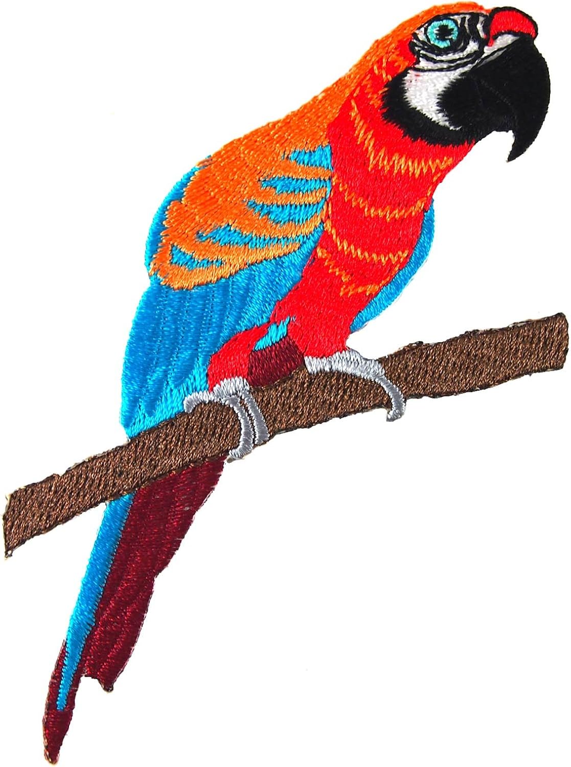 Parrot Bird Embroidered Iron on Patch Clothing