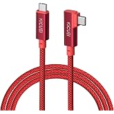 KICUEI USB-C to USB-C Tethering Cable 16.5FT (5m), Right Angle Photography Cord, 20Gbps Fast Transfer, 4K@60Hz, PD Power Delivery, Compatible with Sony/Canon/Nikon, MacBooks, Cameras &amp; Computers