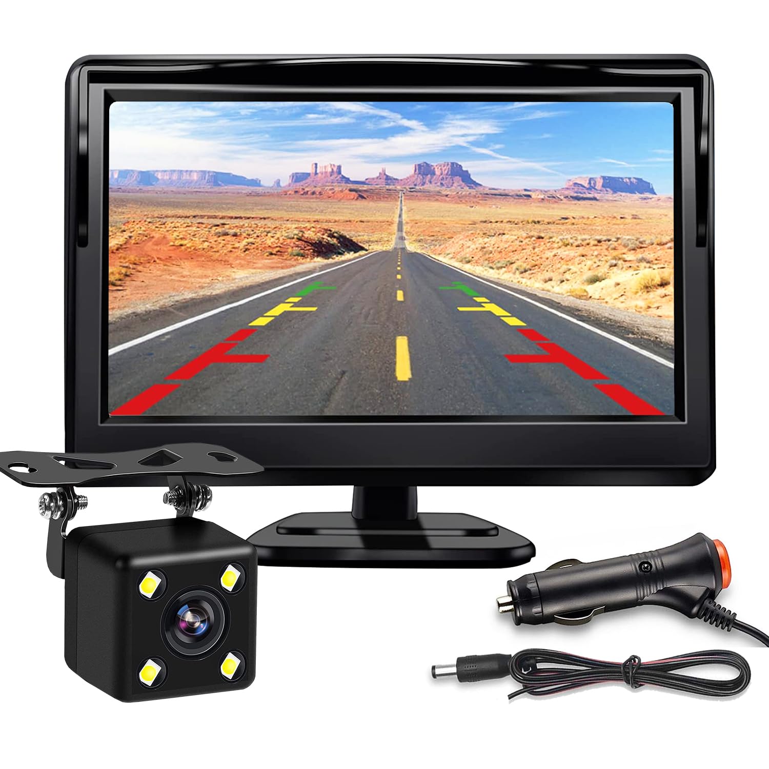 Kairiyard Backup Camera, Car Reverse Rear View Camera with 5in Monitor