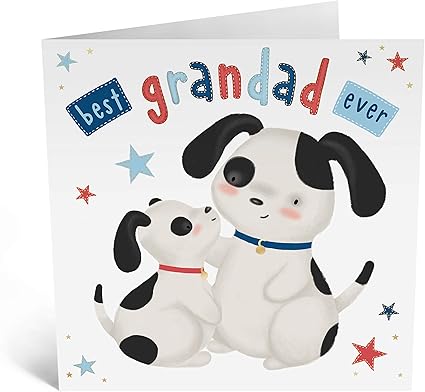 Central 23 Biglietto Di Auguri Di Compleanno Per Nonno Adorabile Cucciolo Festa Del Papa Per Il Nonno Con Simpatici Adesivi Amazon It Cancelleria E Prodotti Per Ufficio