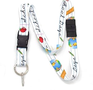Buttonsmith School Days Breakaway Lanyard - with Buckle and Flat Ring - Made in The USA