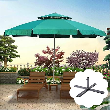 Aly 9 8 Ft Parasol Patio Balcony Umbrella Sun Protection Outdoor Garden Uv Proof Sun Shade Umbrellas With Cross Base Amazon Co Uk Kitchen Home