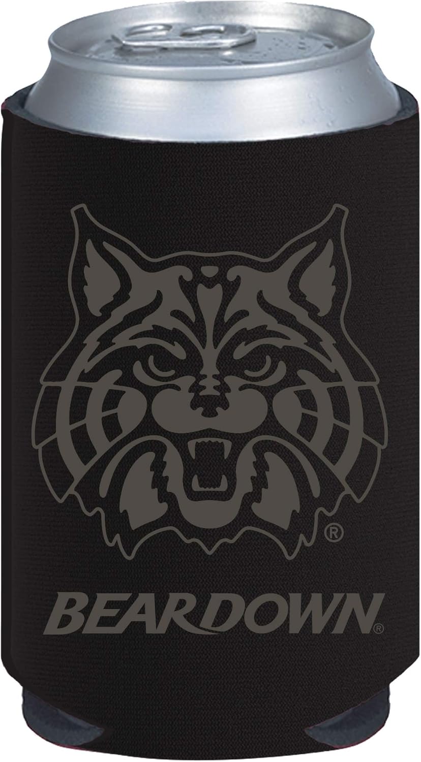Arizona Wildcats 2-Pack Tonal Black Design 12oz CAN Neoprene Beverage Insulator Holder Cooler University of