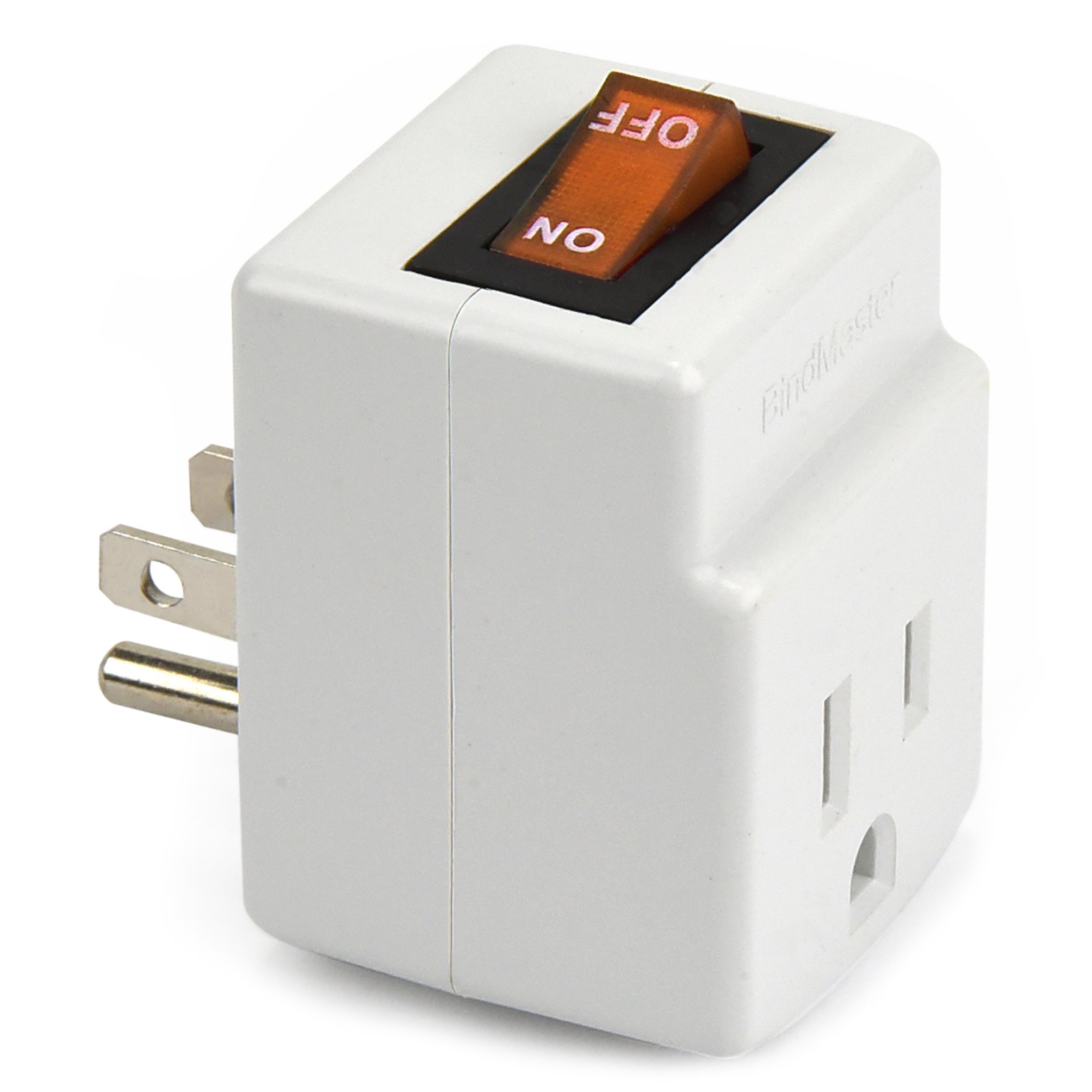 Photo 1 of New! 3 Prong Grounded Single Port Power Adapter for Outlet with Orange Indicator On/Off Switch to be Energy Saving (1 Pack)