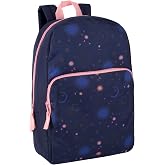 Trail maker Fun School Backpack for Elementary Middle School Girls and Boys | 17 Inch Printed Backpacks for School Kids, Travel (Twilight Twirls)
