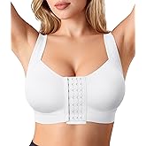 BRABIC Front Closure Post Surgery Compression Bras for Women Mastectomy Bra with Adjustable Straps Wirefree Bra