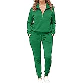 Bealin 2 Piece Sets for Women Sweatsuit Long Sleeve Half Zip Tops and Sweatpants Workout Tracksuit Matching Sets