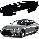 FFIHTY Upgraded Dashboard Mat for 2013-2020 Lexus GS 350 450h L10 (LHD) Polyester Dash Mat Non-Slip Windshield Reflective Instrument Dash Cover Interior Accessory Black