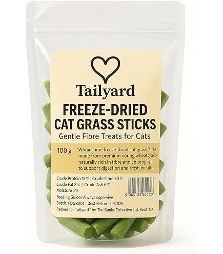 Friandises à L'Herbe à Chat 60g – Bâtonnets Santé Dentaire Et Anti-Boules De Poils – 100% Naturel