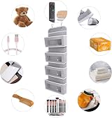 ManGotree Over Door Storage Organizer 4 Pockets Grey PVC Windows view 2