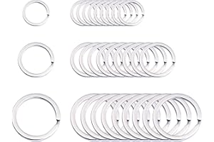 Fuyamp 30 Pieces Key Ring Key Fobs, Round Split Rings Key Chain Metal Key rings for Crafts Key Rings Hoop for Home Car Keys O