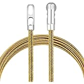 Fish Tape 50ft Wire Puller Running Electrical Wire Cable Pulley Head Spring, Heavy Duty, Through Wall Wire Guide Device,Applicable Multiple Scenario