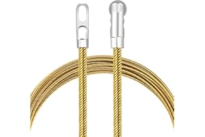 Fnvarak Fish Tape 16.4ft Wire Puller Running Electrical Wire Cable Pulley Head Spring, Heavy Duty, Through Wall Wire Guide De