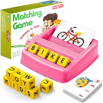 HahaGift Learning Toys Matching Spelling Game for Kids 2-5 Montessori