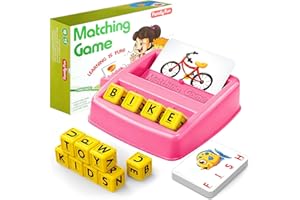 HahaGift Educational Toys for 2-5 Year Old Girl Gifts, Matching Letter Learning Games Activities, Christmas Birthday Gift for Toddler Kids Age 2 3 4 5 Year Olds Girls