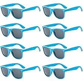 Pibupibu Neon Colors Party Favor Supplies Unisex Sunglasses Pack of 8