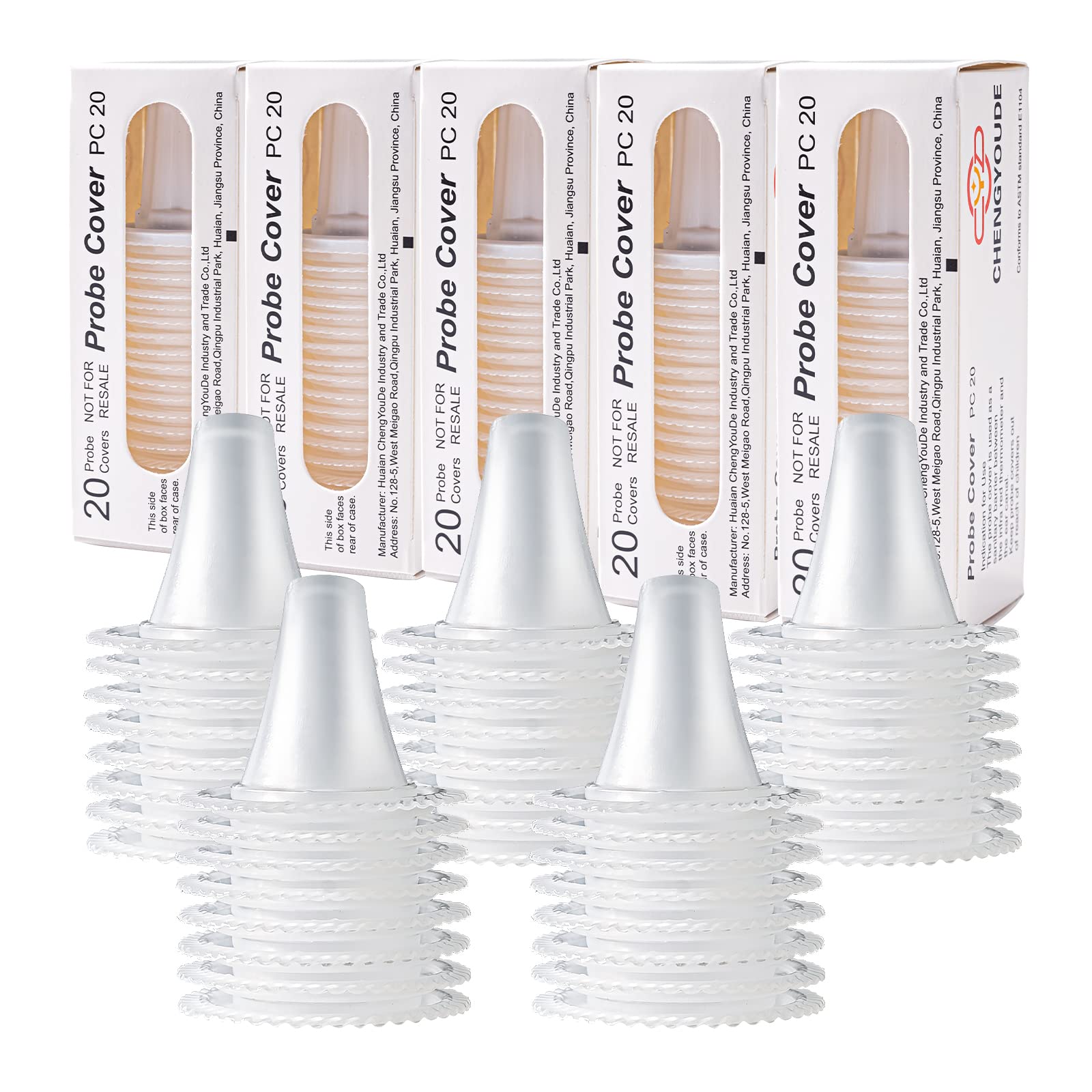 100 Pcs Ear Thermometer Probe Covers,Refill Caps Thermometer Covers for All Braun Thermometer Models and Various Types of Digital Thermometers