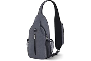 VADOO Sling Backpack with RFID Blocking and Phone Holder on Strap for Men Women Crossbody Chest Bag for Travel Hiking