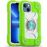 MARKILL Compatible with iPhone 14 Case/iPhone 13 Case 6.1 Inch with Built-in 360°Rotating Ring Stand, Military Grade Drop Protection Full Body Rugged Heavy Duty Durable Cover.