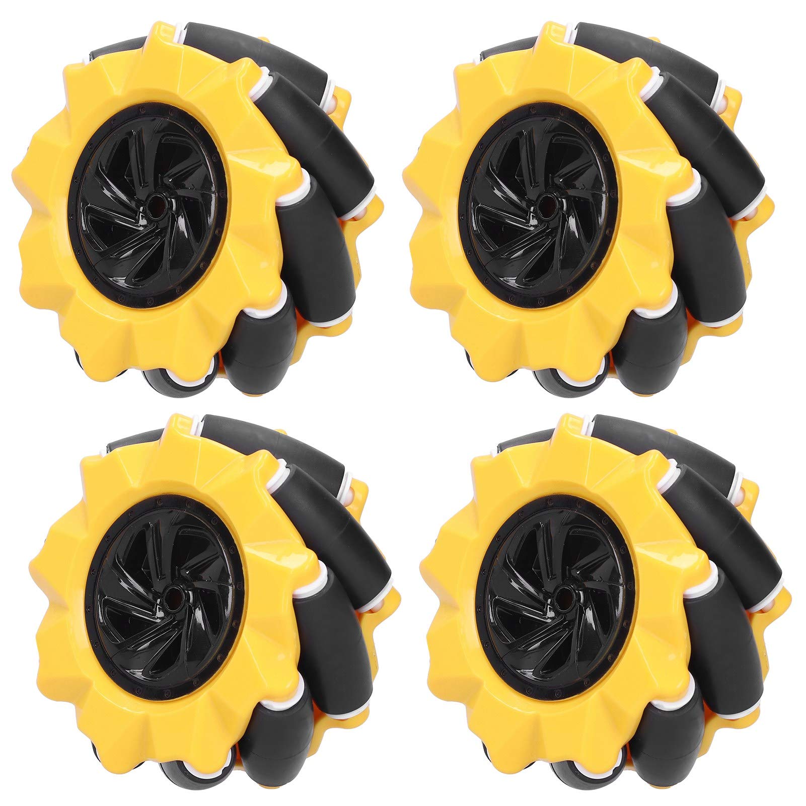 Fafeicy Mecanum Wheel, 80mm Omni-Directional Smart Robot Car Parts Accessories DIY Toy Components (2 pair)