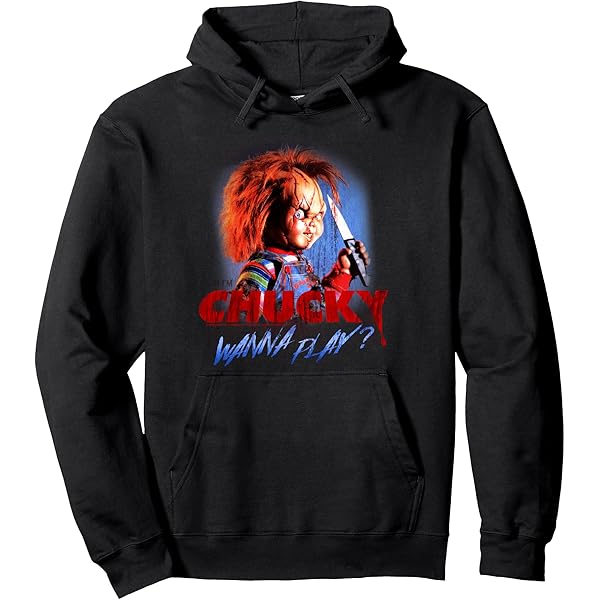 Amazon.com: Chucky Child's Play 2 Logo Zip Hoodie : Clothing