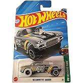 Hot Wheels '62 Corvette Gasser, Grey, HW Reverse Rake Series, 182/250, Die-Cast Toy Car 1:64 Diecast