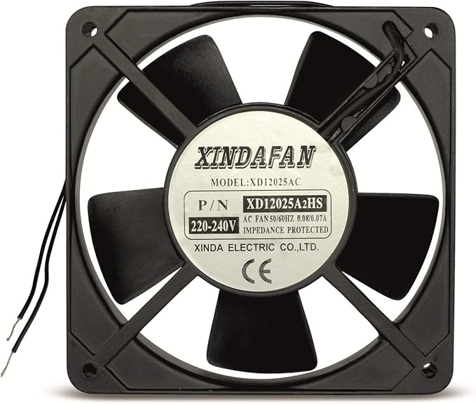 20 X 120 X 25 Mm Dc 12 V 0.15A 3 Broches 7 Lames Boîtier Ventilateur De