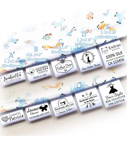 custom dress tags 120PCS Personalized Label for Garment Clothing Fabric Hat Shoe Bag Sew in Tag Hanging Labels 1.2×2.4