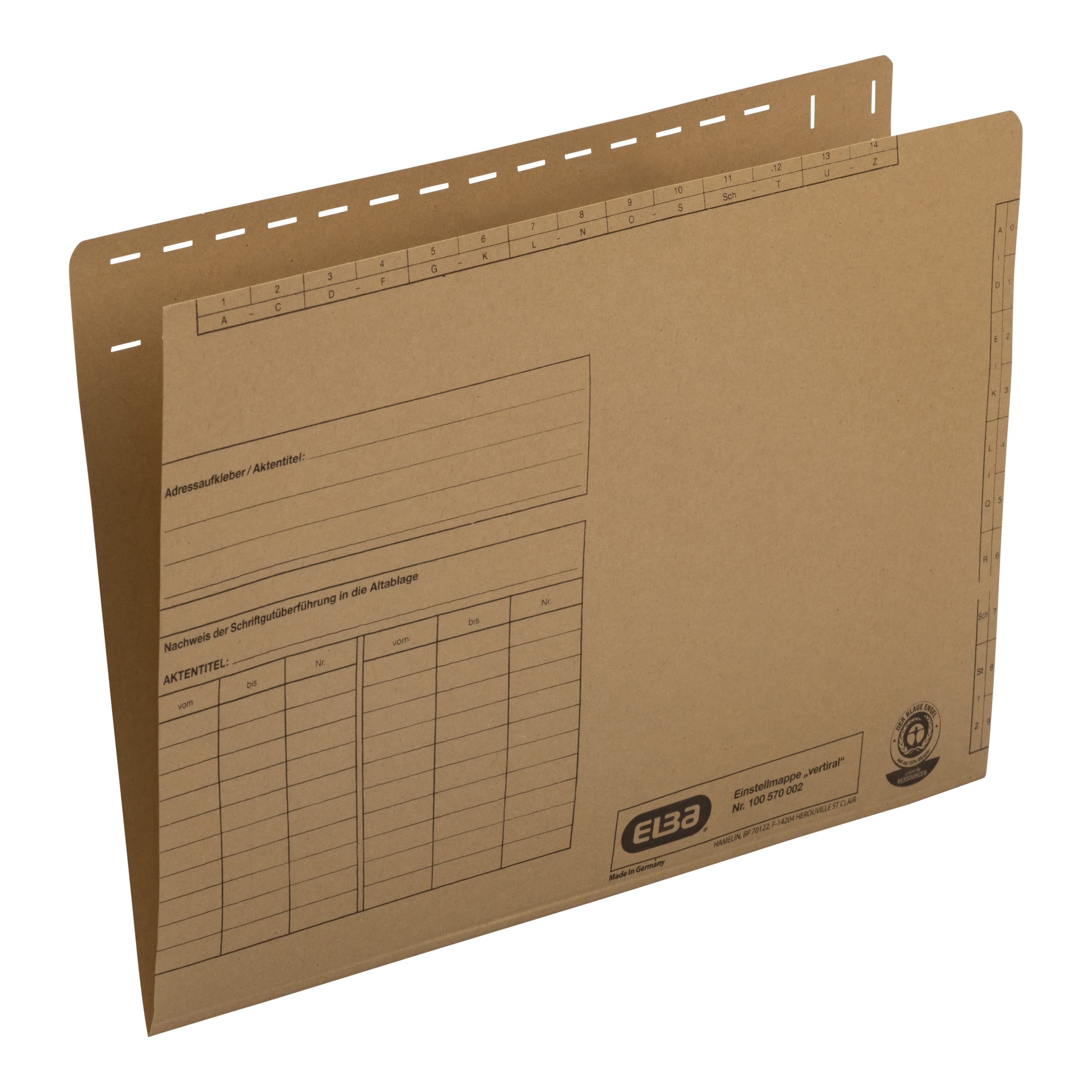 Elba 80437 File Folder Plain Brown Card (Pack of 100)