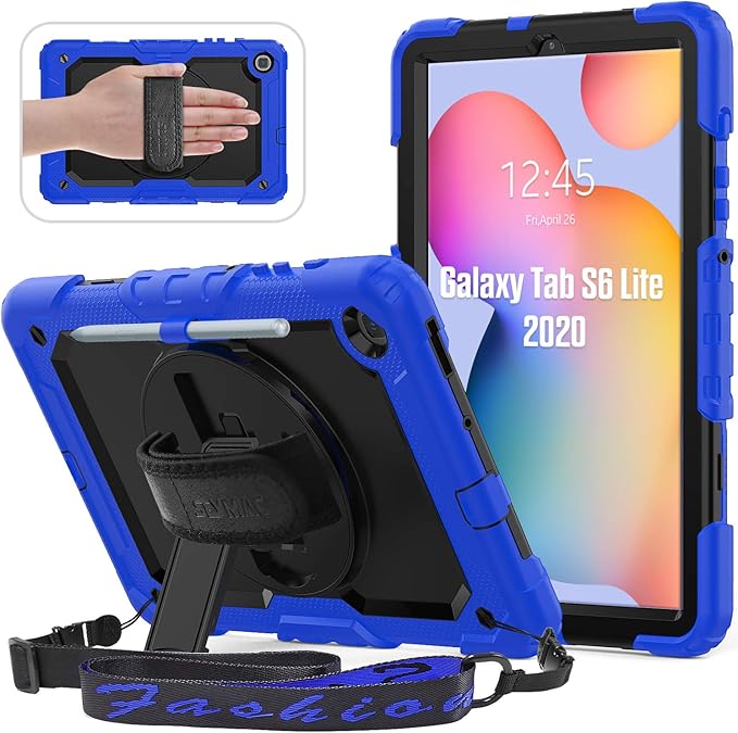 SEYMAC Case for Samsung Galaxy Tab S6 Lite 2020, Sturdy Full Body