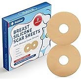 Medical Silicone Scar Sheets 8 Pack, Breast Scar Treatment After Surgery, Post Surgery Supplies Scar Removal Sheets，Breast Reduction After Surgery for Scars