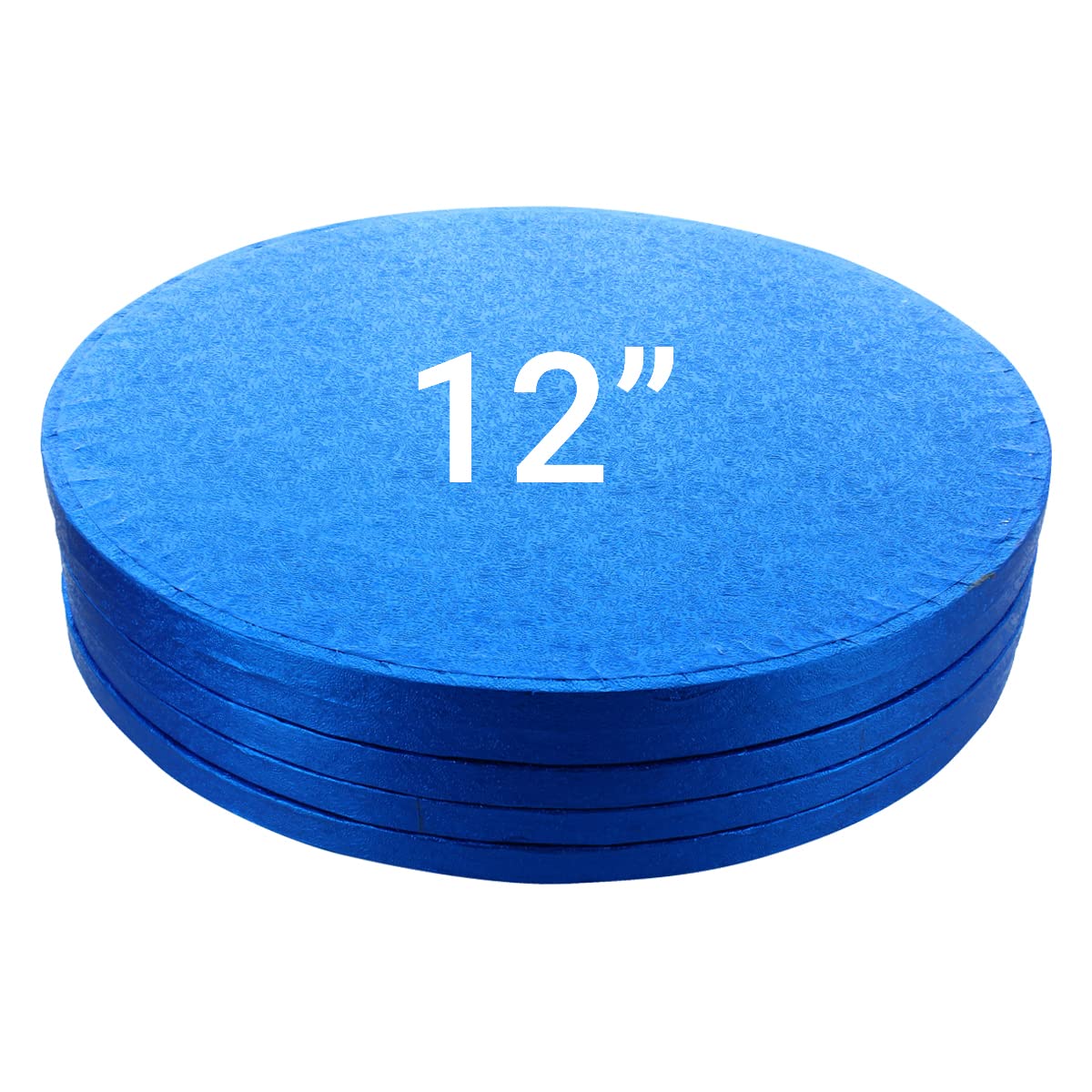 Culpitt Cake Boards, Dark Blue 12" Cake Drum, Round 12 Inch (305mm) 0.5 Inch (13mm) Thick - Pack of 5