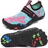 FIVESTORECITY Boys Girls Water Shoes Kids Lightweight Aqua Socks Barefoot Quick Dry Hiking Walking Sneakers Slip On Sandals for Beach Pool Swim (Little Kid/Big Kid)