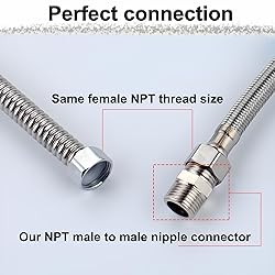 1" Male x 1" Male Hex Nipple Pipe Fittings, 304