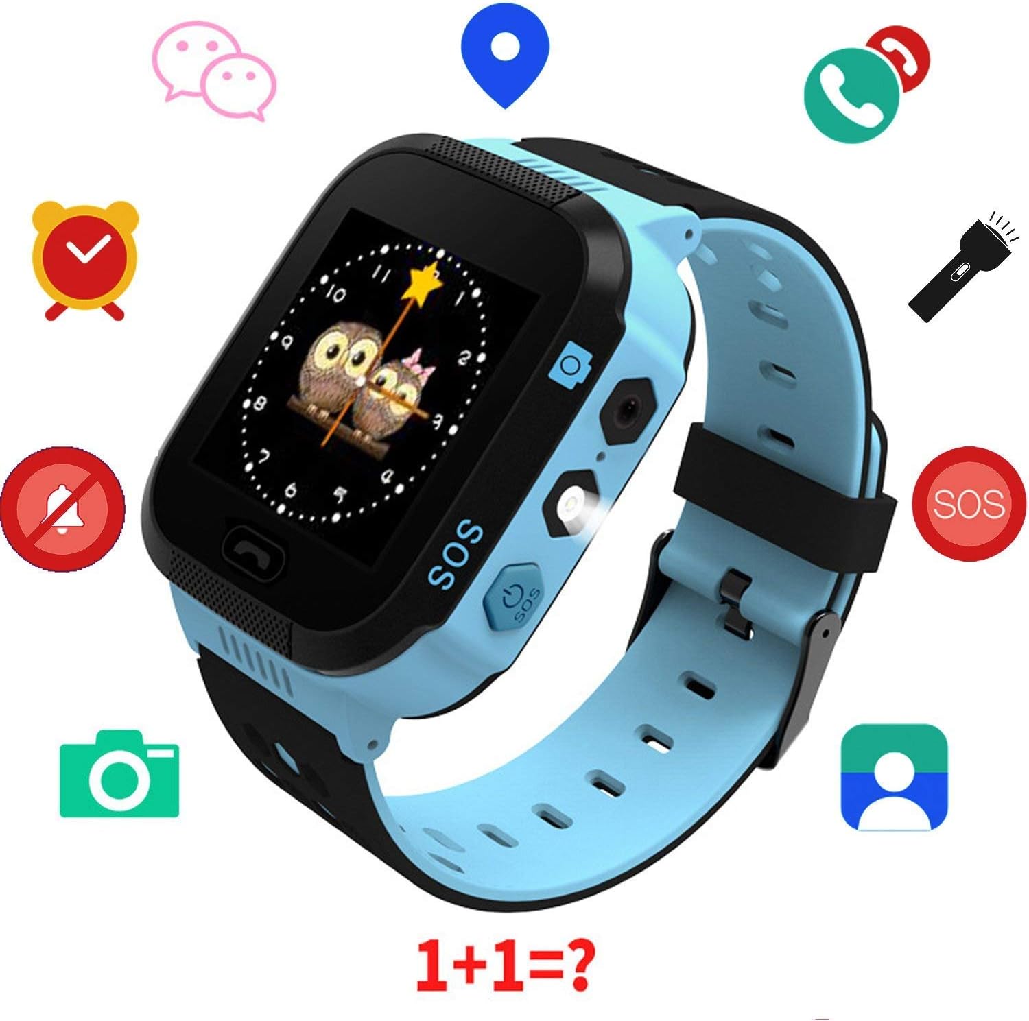 Kids GPS Smartwatch,1.44 inch Touch Anti-lost Smart Watch for Children Girls Boys with Camera SIM Calls SOS Smartwatch Bracelet