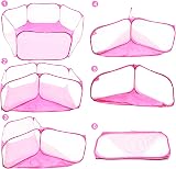 Heppurg Portable Small Animal Playpen 120cm Pink White Foldable Tent view 4