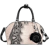 ZLM BAG US Women's Snakeskin Pattern Handbag Purse Top Handle Satchel Pu Leather Shoulder Crossbody Bag