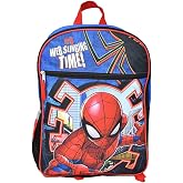 Bioworld Spiderman 16" Backpack with 1 Front Pocket - Perfect for Preschool &amp; Elementary Boys