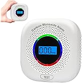 Carbon Monoxide Detectors,Carbon Monoxide Alarm/Monitor Battery Operated with Light&Digital LCD Display, Portable Traval CO Detector Alarm for Home,Bedroom,Office,RV,Warehouse