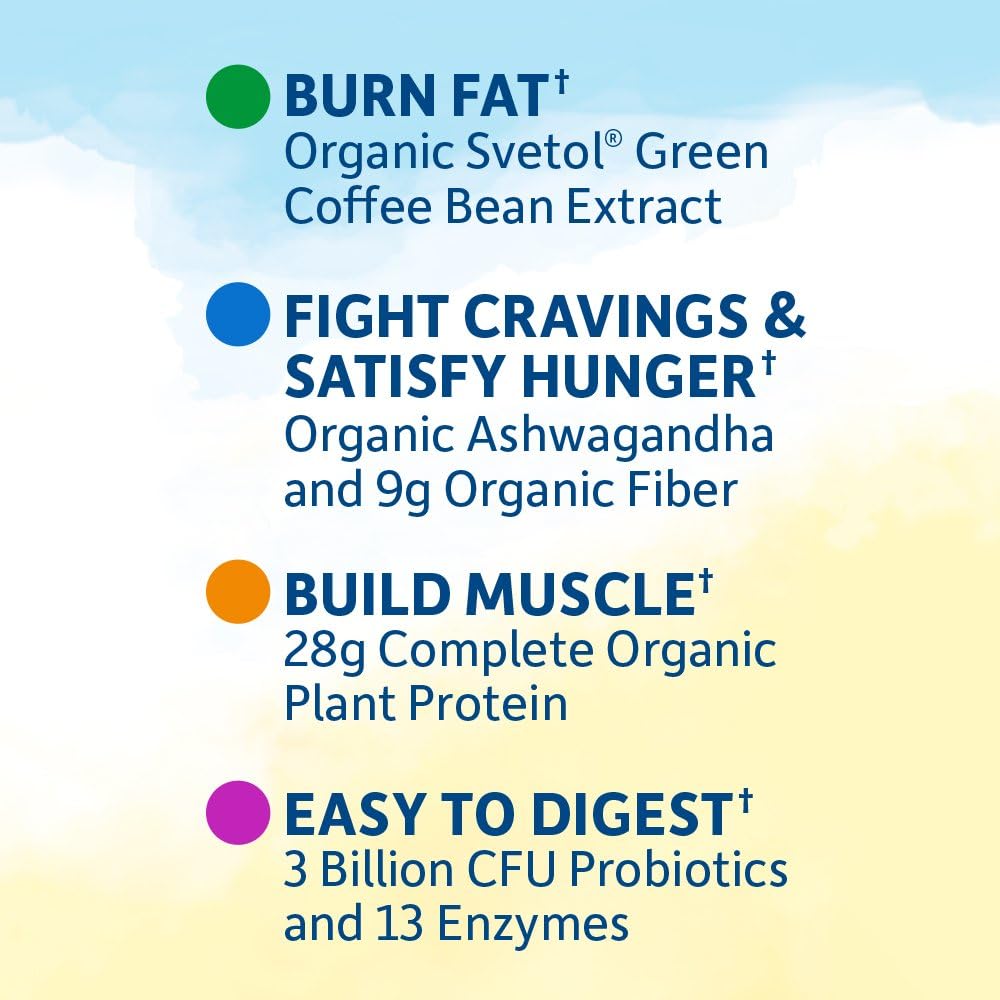 Garden of Life Raw Organic Fit Powder, Vanilla - High Protein for Weight Loss (28g) Plus Fiber, Probiotics & Svetol, Organic & Non-GMO Vegan Nutritional Shake, 20 Servings: Health & Personal Care